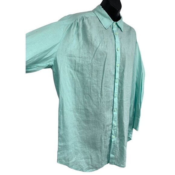 Sea Level Swim Australia Shirt Size Small S Mint Green Linen Button Down New - Picture 3 of 10
